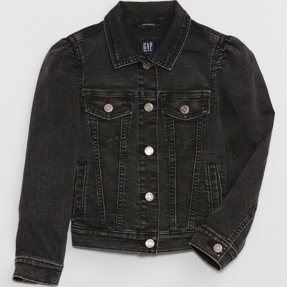 NEW Kids Boys Girls Puff Sleeve Icon Denim Jacket sz 5